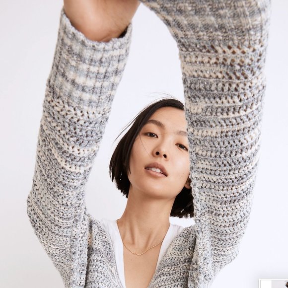 Madewell Southbrook Open-Stitch Pullover Sweater in Space-Dye - LIKE NEW - Picture 3 of 5